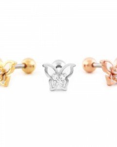 [GJ116] 더블 나비 피어싱