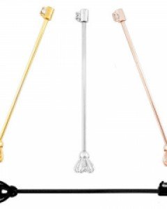 [iPiercing 393호] 왕관 열쇠 사선 피어싱