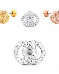 [AT47] 더블 써클링 큐빅 피어싱