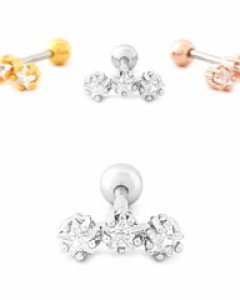 [AT51] 별 큐빅 아웃컨츠 피어싱