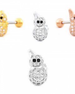 [AT54] 크리스마스 눈사람 피어싱