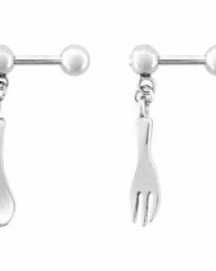 [iPiercing 436호] 숟가락 포크 드롭 피어싱 세트