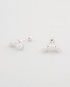 [BD25] 실버925 진주 아웃컨츠 피어싱