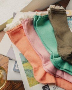 사계절 비비드컬러 레이스 양말