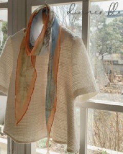 플라워 꽃그린 스카프