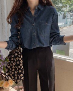 크레츠 슈포켓 코디좋은 데일리 청남방[size:F(55~66)]