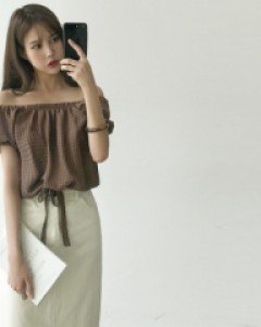 걸리쉬 체크 블라우스#44215
