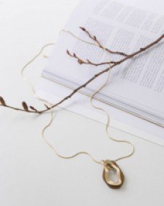 2중 우드 서클 목걸이 #85240