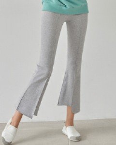 핀턱 언발 부츠컷 팬츠 #75465