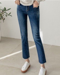 워싱 기모 일자핏 팬츠 #75527