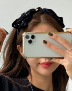 벨벳 골드볼 헤어밴드 #86346