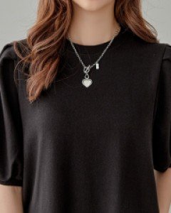 레터링 하트 목걸이 #86462