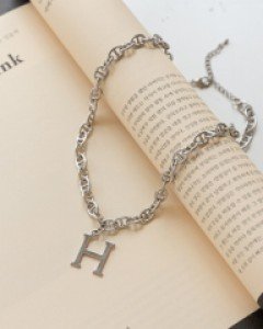 H 이니셜 목걸이 #86606
