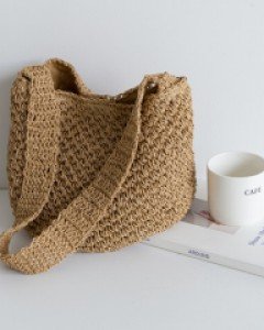 숄더 왕골백 #86649