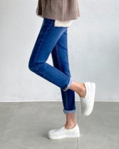 데미지 워싱 포인트 일자핏 데님 #79243
