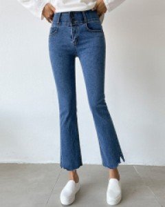 투버튼 스판 부츠컷 팬츠 #79269