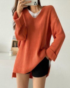여리핏 브이넥 니트 #109293