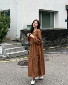 러블리 코듀로이 원피스 #38128