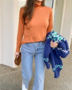 데일리 기모 폴라 티셔츠 #108758★23%)촉감 좋은 기모원단에 6가지 다양한 컬러까지!★