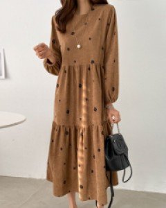 들꽃 코듀로이 원피스 #38151