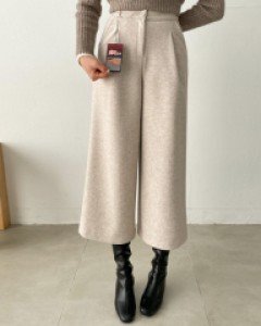 핫팩포켓 8부 와이드핏 밴딩팬츠 #79400