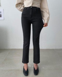 숏/보통/롱 슬림 일자핏 블랙진 #79460