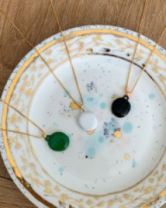 컬러 써클 에폭시 목걸이 #86845