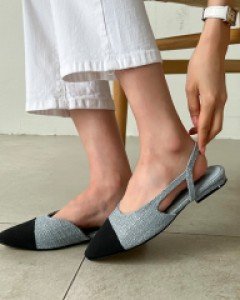 앞코배색 슬링백 샌들 #86863