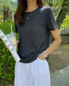 초이스 린넨 반팔 티셔츠 #109727