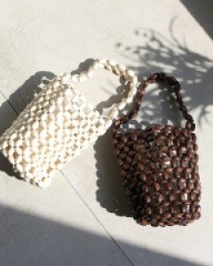 우드 원통 토트백 #86932