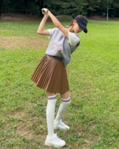 [골프&일상]에코레더 플레어 스커트 #53168