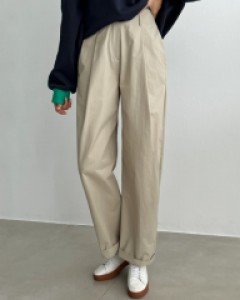 핀턱 배기핏 팬츠 #79702