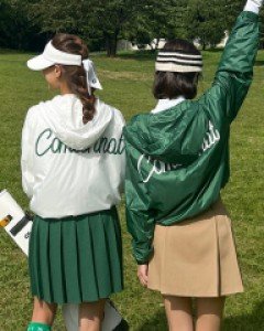 꼼소넛x피핀 [골프일상]후드 집업 유광 점퍼 #66165