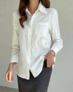 피치기모 핀턱소매 남방 #49273