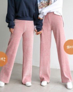 자체제작/ 키작키큰 하비안녕 데일리 밴딩 벨벳 팬츠 #79829