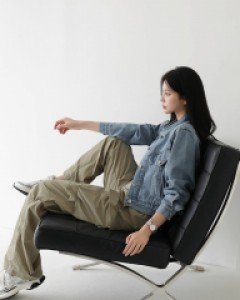 베이직 크롭 청자켓 #66246