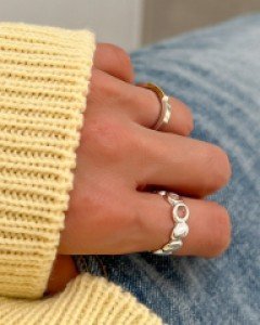 하프 홀 링반지 #87207