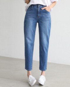 히든밴딩 배기핏 데님팬츠 #79940