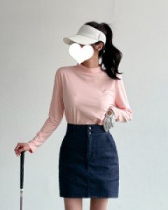 [골프&일상] [Merci Marie] 논페이드 투버튼 데님스커트 #53239