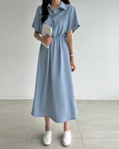 자체제작/ 쿨 밴딩 롱원피스 #38509