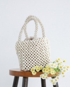 우드 구슬 토트백 #87261
