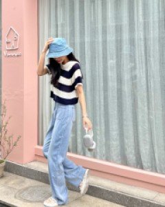 자체제작/아이스텐셀 셀프컷팅 와이드데님 #710040