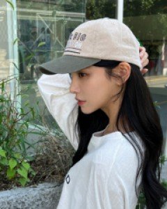 빅 배색 캡모자 #87391