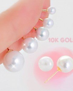 [낱개 판매] [10K 골드] 핵 진주 귀걸이