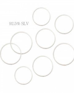 [8개 1세트] [실버] 클리어 심플 반지