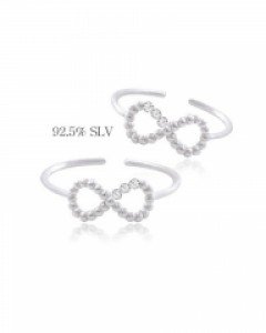 [2개 1세트] [실버] 리본 라인 반지