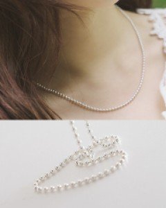 [당일출고][실버] 2mm 샤론 볼 체인 목걸이