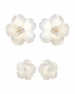 [은침] 프릴 자개 귀걸이