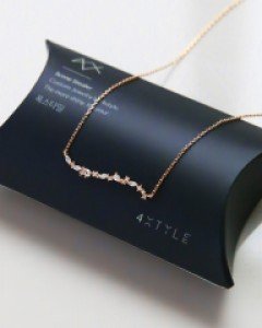 프렌치 웨이브 큐빅 목걸이