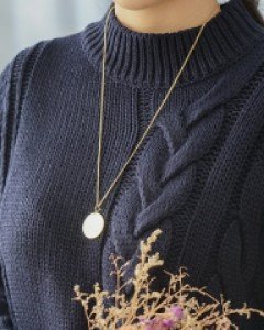 골드 코인 롱 목걸이